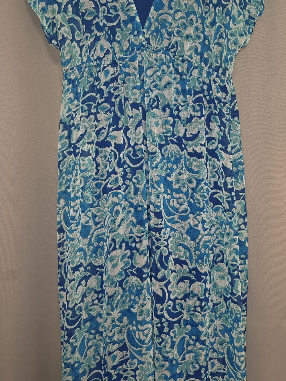 Blue Floral Ladies Summer Dress